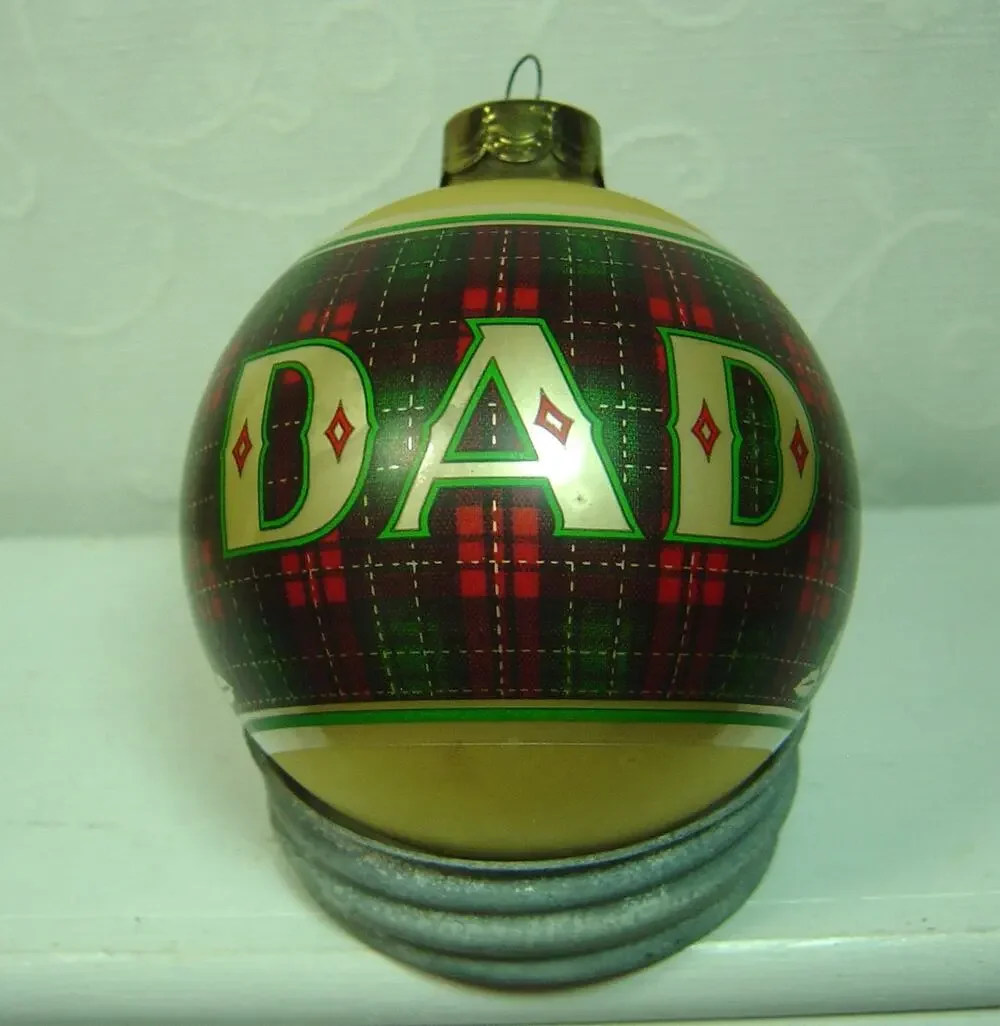 VINTAGE HALLMARK GLASS BALL ORNAMENT-